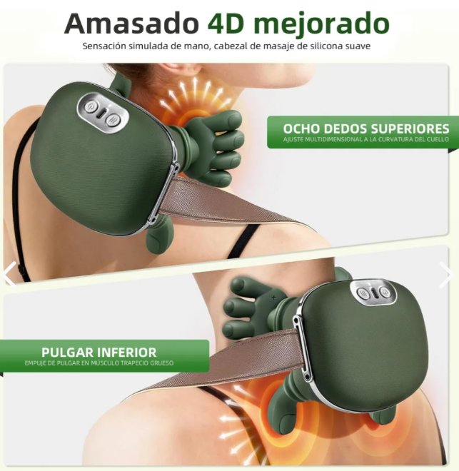 Masajeador Eléctrico Con Dedos Portátil