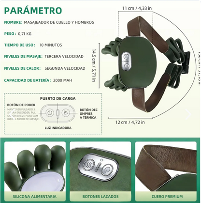 Masajeador Eléctrico Con Dedos Portátil